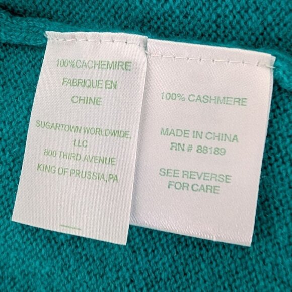 Lilly Pulitzer Cashmere Cardigan Womens Size Small Blue Green Long Sleeve 58209 - Picture 7 of 14